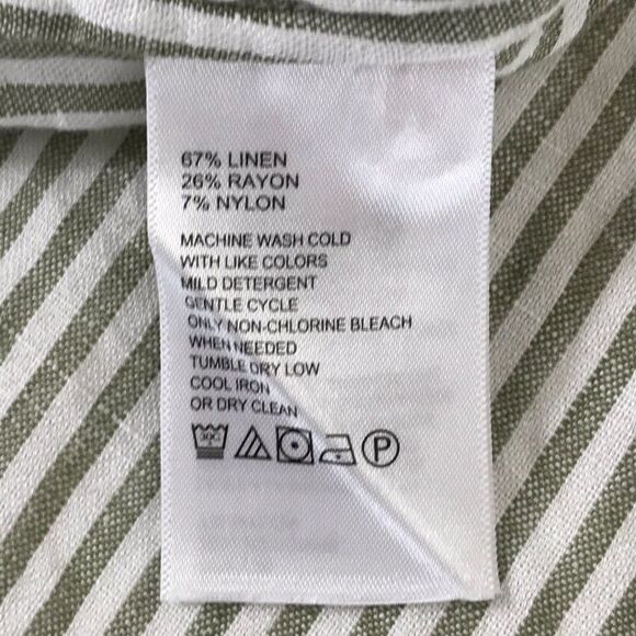 Tommy Bahama Knot Front Button Down Top Women's Small Sleeveless Striped Summer - Picture 10 of 10